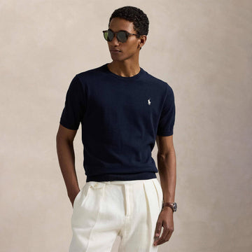 Polo Ralph Lauren Cotton Crewneck S/S Sweater Hunter Navy