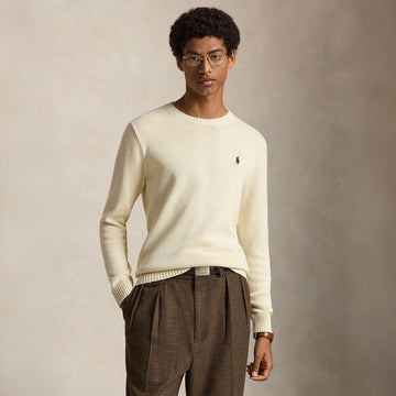 Polo Ralph Lauren Cotton Crewneck Sweater Andover Cream