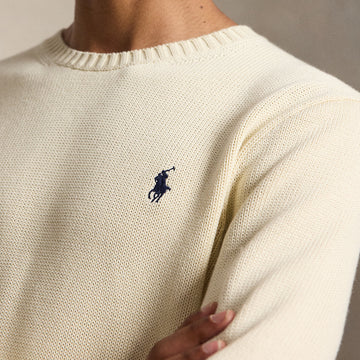 Polo Ralph Lauren Cotton Crewneck Sweater Andover Cream