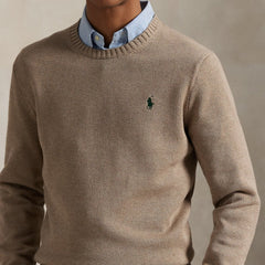 Polo Ralph Lauren Cotton Crewneck Sweater Bronze Melange - Parasol Store