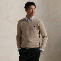 Polo Ralph Lauren Cotton Crewneck Sweater Bronze Melange - Parasol Store