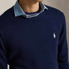 Polo Ralph Lauren Cotton Crewneck Sweater Hunter Navy