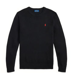 Polo Ralph Lauren Cotton Crewneck Sweater Polo Black