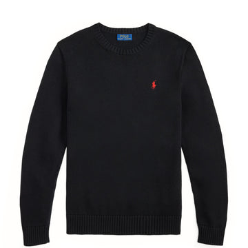 Polo Ralph Lauren Cotton Crewneck Sweater Polo Black
