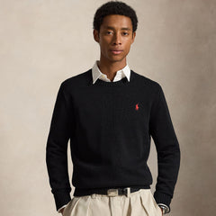 Polo Ralph Lauren Cotton Crewneck Sweater Polo Black