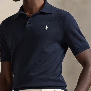 Polo Ralph Lauren Cotton Polo-Collar Jumper Hunter Navy