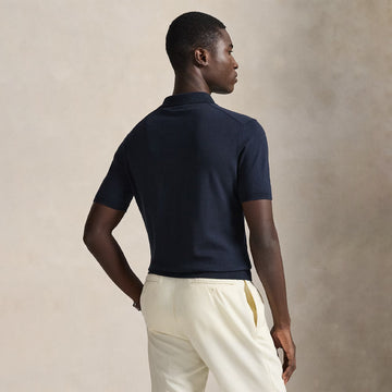 Polo Ralph Lauren Cotton Polo-Collar Jumper Hunter Navy