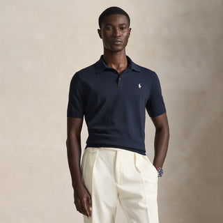 Polo Ralph Lauren Cotton Polo-Collar Jumper Hunter Navy