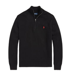 Polo Ralph Lauren Cotton Quarter Zip Mockneck Sweater Polo Black