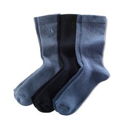 Polo Ralph Lauren Crew PP 3 Pack Socks Denim Assorted - Parasol Store