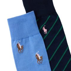 Polo Ralph Lauren Crew Sock 2 Pack Blue / Green - Parasol Store