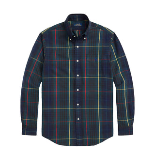 Polo Ralph Lauren Custom Fit Button Down Check Shirt Green / Navy Multi - Parasol Store