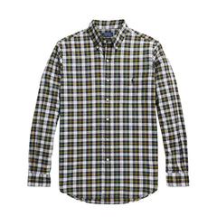 Polo Ralph Lauren Custom Fit Check Shirt Navy / Green Multi - Parasol Store
