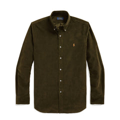 Polo Ralph Lauren Custom Fit Corduroy Shirt Canopy Olive - Parasol Store