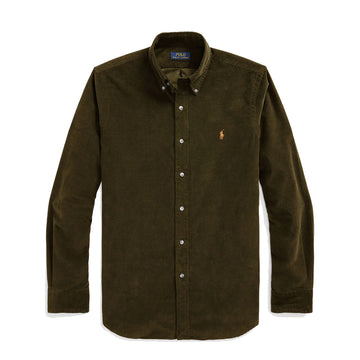 Polo Ralph Lauren Custom Fit Corduroy Shirt Canopy Olive - Parasol Store