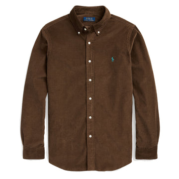 Polo Ralph Lauren Custom Fit Corduroy Shirt Chocolate Mousse - Parasol Store