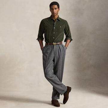 Polo Ralph Lauren Custom Fit Corduroy Shirt Company Olive W/Khaki Pp