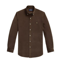 Polo Ralph Lauren Custom Fit Corduroy Shirt Nutmeg Brown