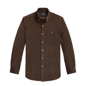 Polo Ralph Lauren Custom Fit Corduroy Shirt Nutmeg Brown