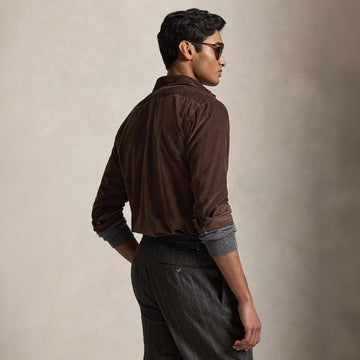 Polo Ralph Lauren Custom Fit Corduroy Shirt Nutmeg Brown