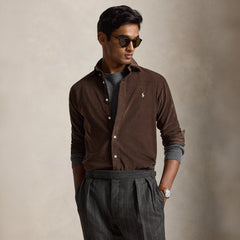 Polo Ralph Lauren Custom Fit Corduroy Shirt Nutmeg Brown