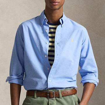 Polo Ralph Lauren Custom Fit Garment-Dyed Oxford Shirt Austin Blue