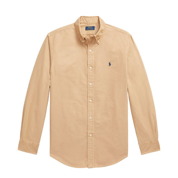 Polo Ralph Lauren Custom Fit Garment-Dyed Oxford Shirt Classic Camel