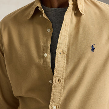 Polo Ralph Lauren Custom Fit Garment-Dyed Oxford Shirt Classic Camel
