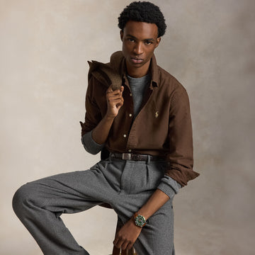 Polo Ralph Lauren Custom Fit Garment-Dyed Oxford Shirt Nutmeg Brown