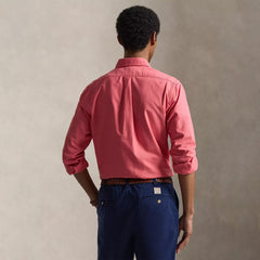 Polo Ralph Lauren Custom Fit Garment-Dyed Oxford Shirt Pale Red - Parasol Store