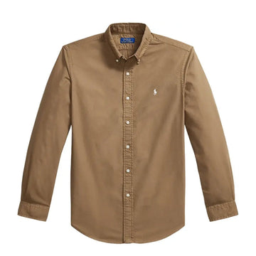 Polo Ralph Lauren Custom Fit Garment-Dyed Oxford Shirt RL Brown - Parasol Store