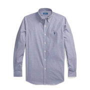 Polo Ralph Lauren Custom Fit Gingham Stretch Poplin Shirt Navy / White - Parasol Store