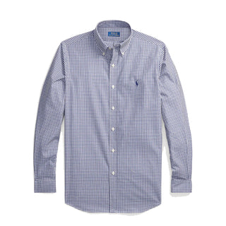 Polo Ralph Lauren Custom Fit Gingham Stretch Poplin Shirt Navy / White - Parasol Store