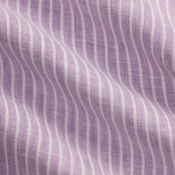 Polo Ralph Lauren Custom Fit Linen Shirt Lavender White
