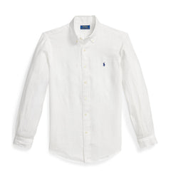 Polo Ralph Lauren Custom Fit Linen Shirt White