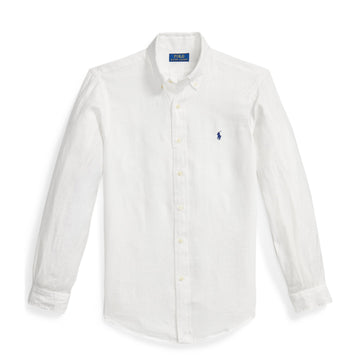 Polo Ralph Lauren Custom Fit Linen Shirt White
