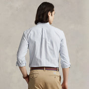 Polo Ralph Lauren Custom Fit Oxford Shirt Blue / White Stripe - Parasol Store