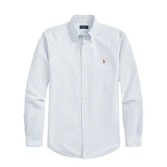 Polo Ralph Lauren Custom Fit Oxford Shirt Blue / White Stripe - Parasol Store