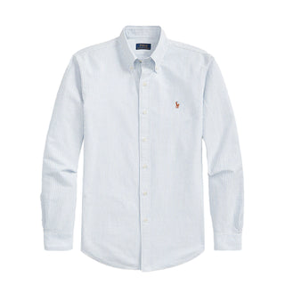 Polo Ralph Lauren Custom Fit Oxford Shirt Blue / White Stripe - Parasol Store