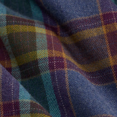 Polo Ralph Lauren Custom Fit Plaid Flannel Shirt Blue Purple Heather Multi