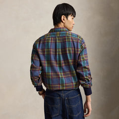 Polo Ralph Lauren Custom Fit Plaid Flannel Shirt Blue Purple Heather Multi