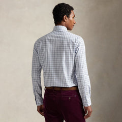 Polo Ralph Lauren Custom Fit Plaid Stretch Poplin Shirt White / Blue / Multi - Parasol Store