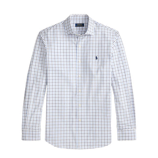 Polo Ralph Lauren Custom Fit Plaid Stretch Poplin Shirt White / Blue / Multi