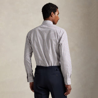 Polo Ralph Lauren Custom Fit Plaid Stretch Poplin Shirt White / Wine / Multi