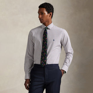 Polo Ralph Lauren Custom Fit Plaid Stretch Poplin Shirt White / Wine / Multi