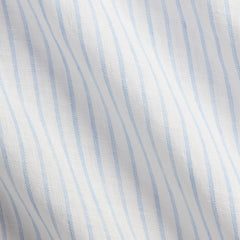 Polo Ralph Lauren Custom Fit Striped Linen Shirt White Blue