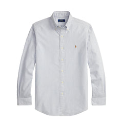 Polo Ralph Lauren Custom Fit Striped Oxford Shirt Navy White