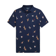 Polo Ralph Lauren Custom Slim Duck-Print Polo Shirt Mallard Flight Newport Navy - Parasol Store
