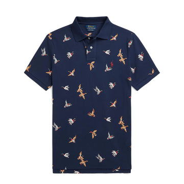 Polo Ralph Lauren Custom Slim Duck-Print Polo Shirt Mallard Flight Newport Navy - Parasol Store
