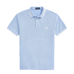 Polo Ralph Lauren Custom Slim Fit Contrast Polo Shirt New England Blue / White - Parasol Store